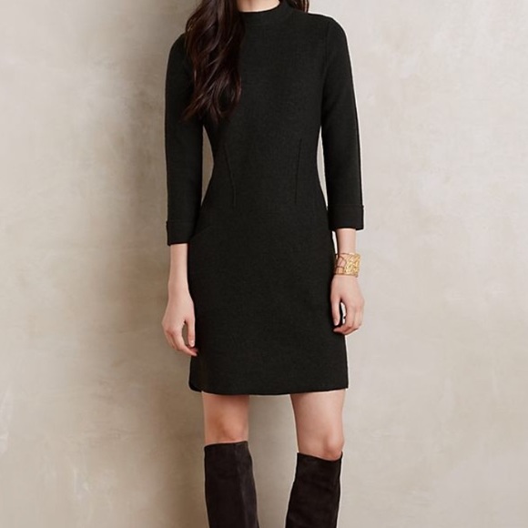 Anthropologie Dresses & Skirts - Anthropologie Mock Neck Wool Dress w Pockets, XSP